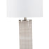 Grey & White Stripe Table Lamp